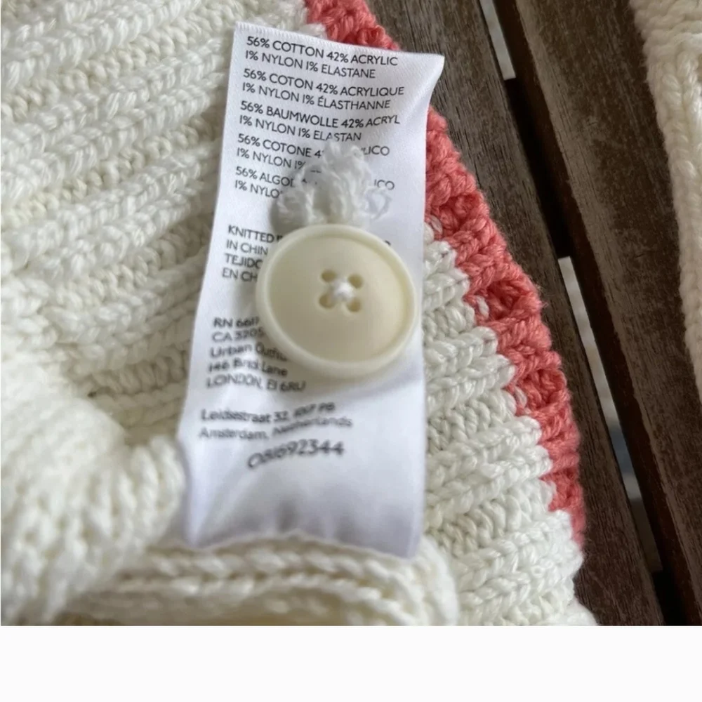 Maeve Anthropologie Heart Patterned White Sweater - Picture 4 of 8